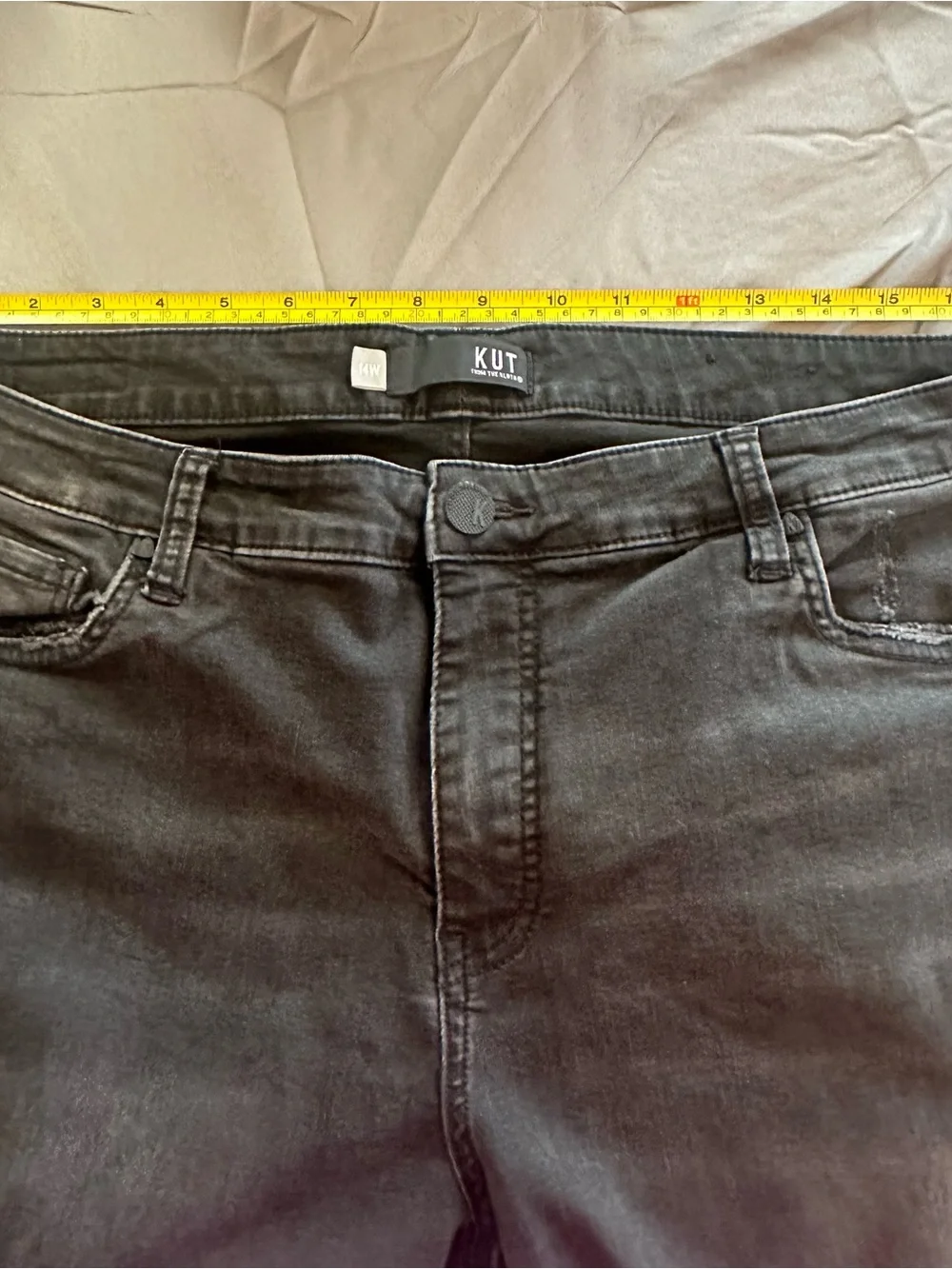 KUT from the Kloth Fab Ab Women's 14W Black High Rise Ankle Skinny Jeans